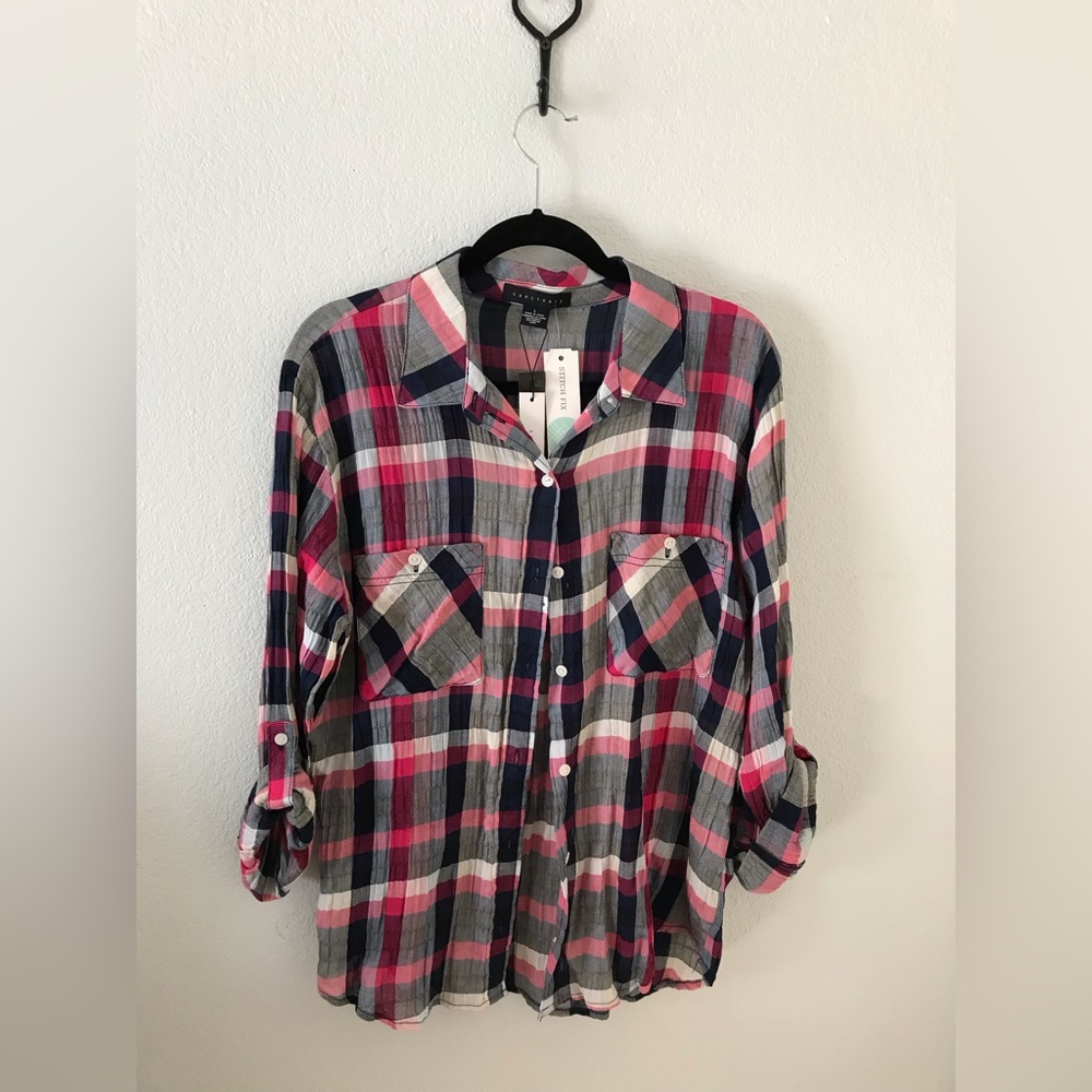 Sanctuary Boyfriend Plaid Shirt